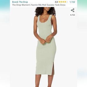 The Drop Women's Yasmin Rib Midi Sweater Tank Dress